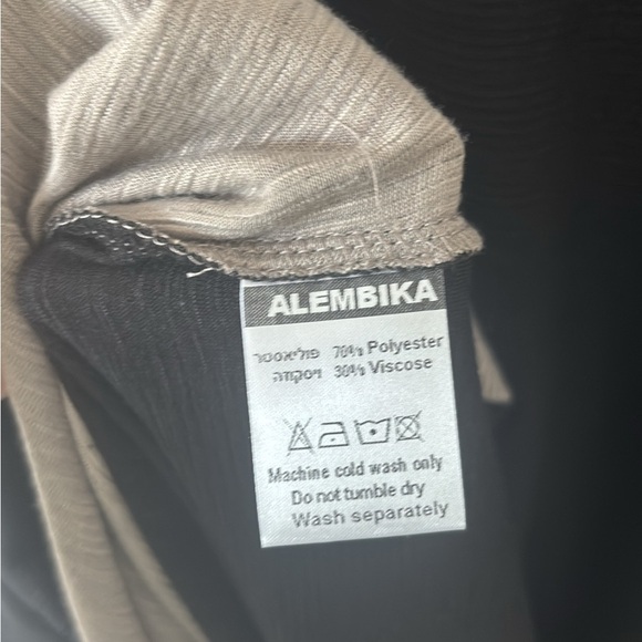 Alembika V-Neck Long Tunic Blouse Top Colorblock Black Size Medium Lagenlook - Picture 4 of 4